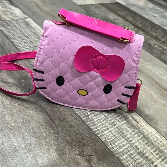 Hello Kitty Pink Quilted Kids Crossbody Bag - Picture 1 of 2